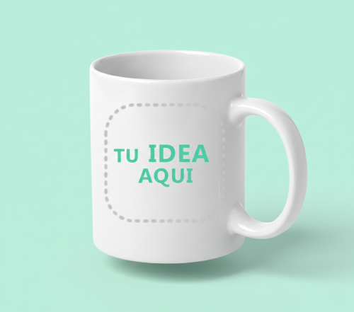 Taza de cerámica blanca