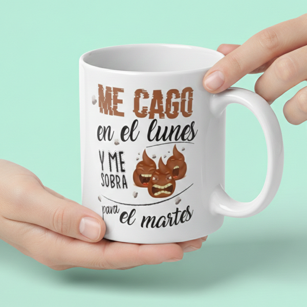 Taza de cerámica blanca - Imagen 3